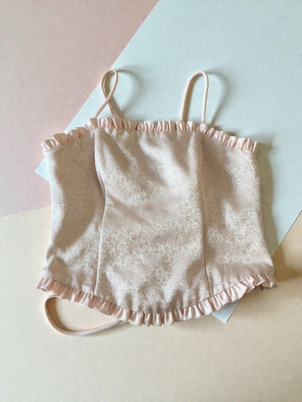 BLONDIE NIGHTS by Jaslene Light Pink Corset Top Size US 7